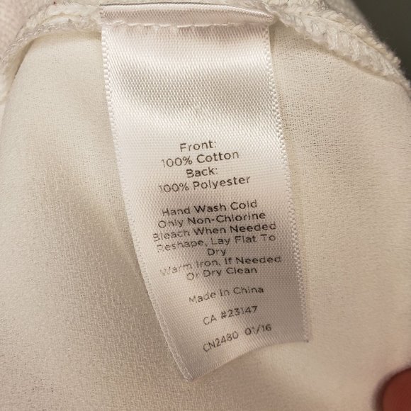 Talbots White Tank Top Knit & Chiffon - Picture 6 of 6